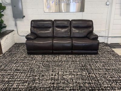 COSTCO RIDGEWIN LEATHER POWER RECLINING SOFA W/ POWER HEADRESTS!!