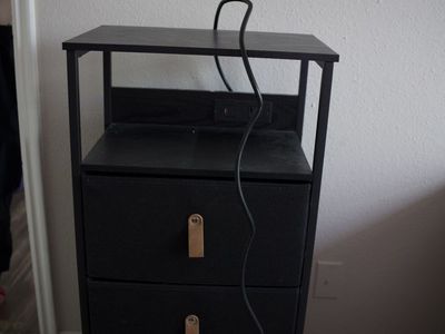 dresser night stand with built in charging ports