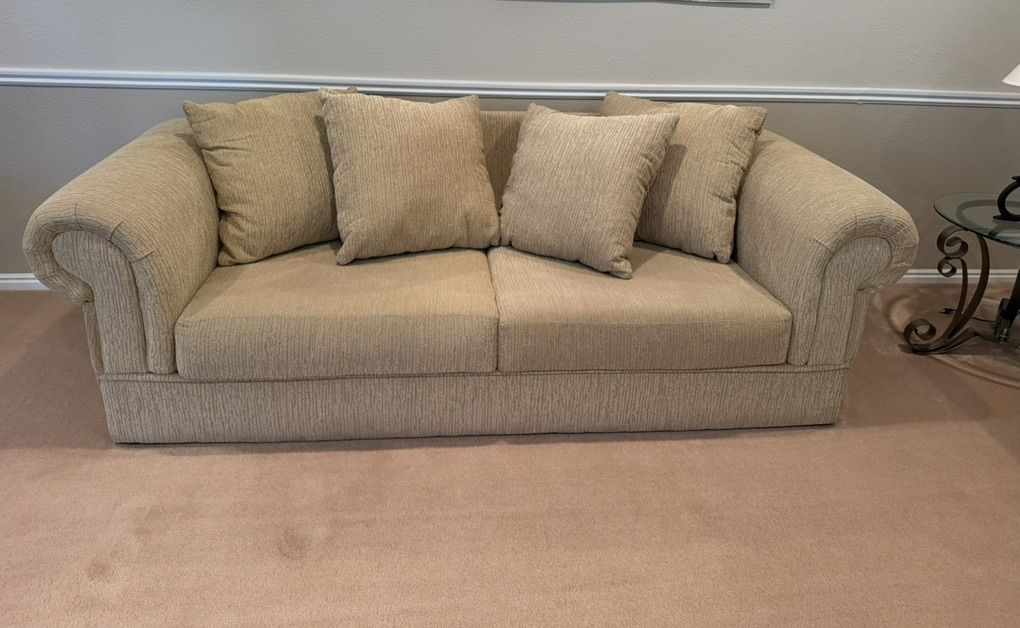 Cream Sofa & Loveseat