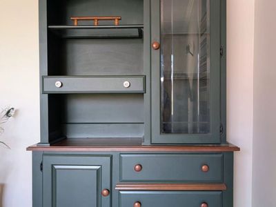 Modern Green Wood Cabinet