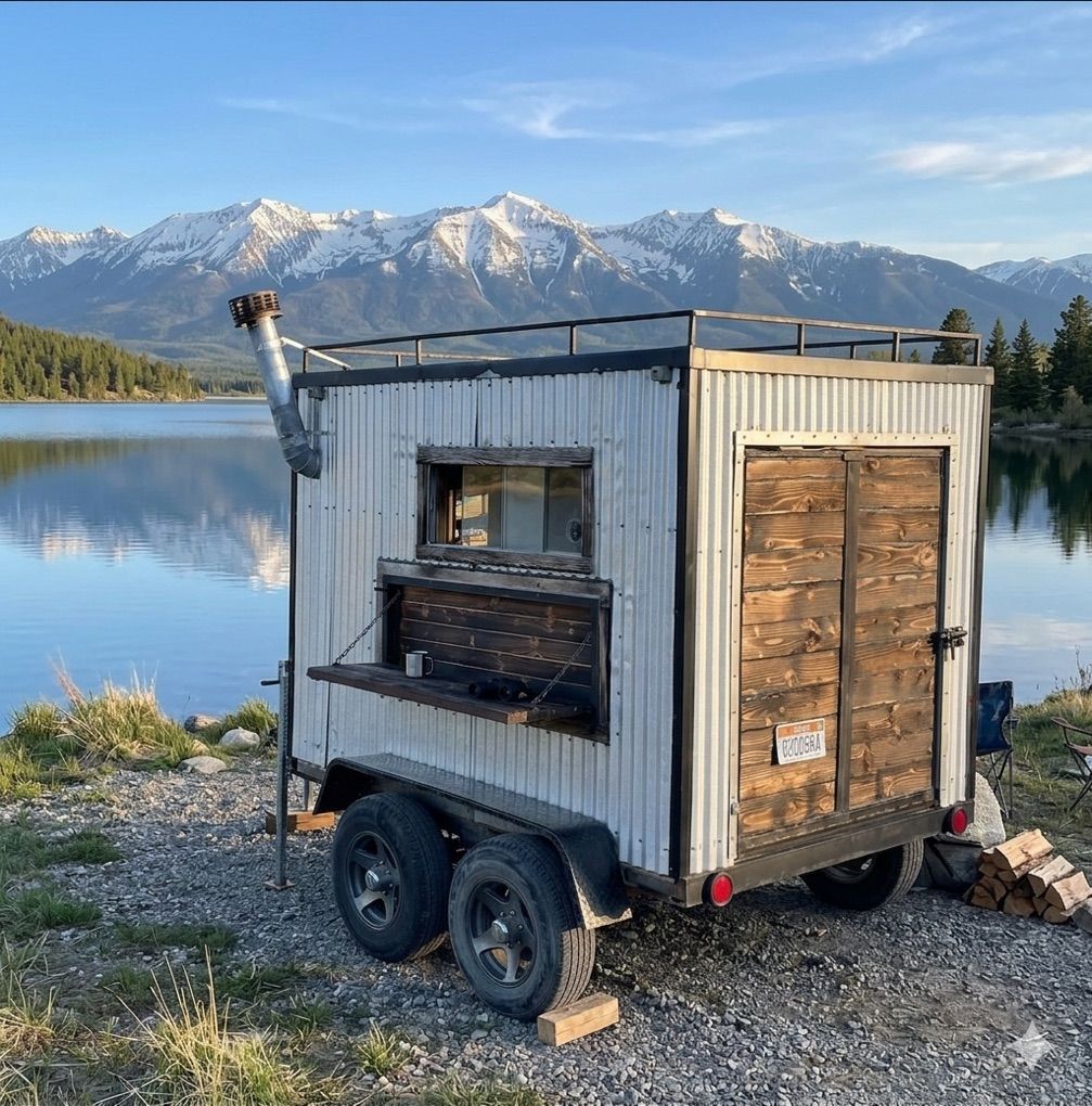 Sauna rent rental trailer camper rent Party polar plunge Cold soaking