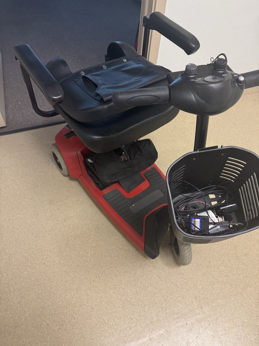 Red Mobility Scooter - Used, Good Condition, with Front Basket