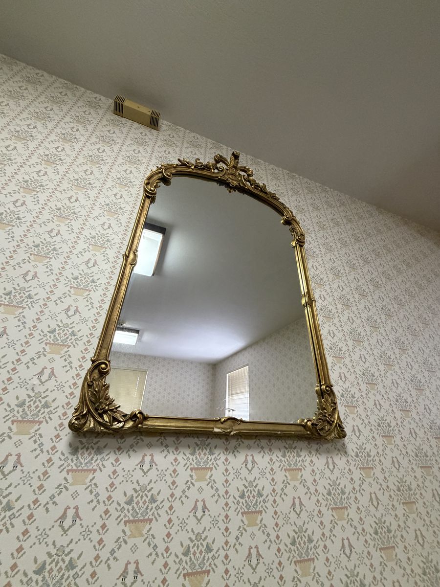 Vintage Hollywood Regency Gold Rococo Mirror – 43” Ornate Gilt Frame $250 in Provo