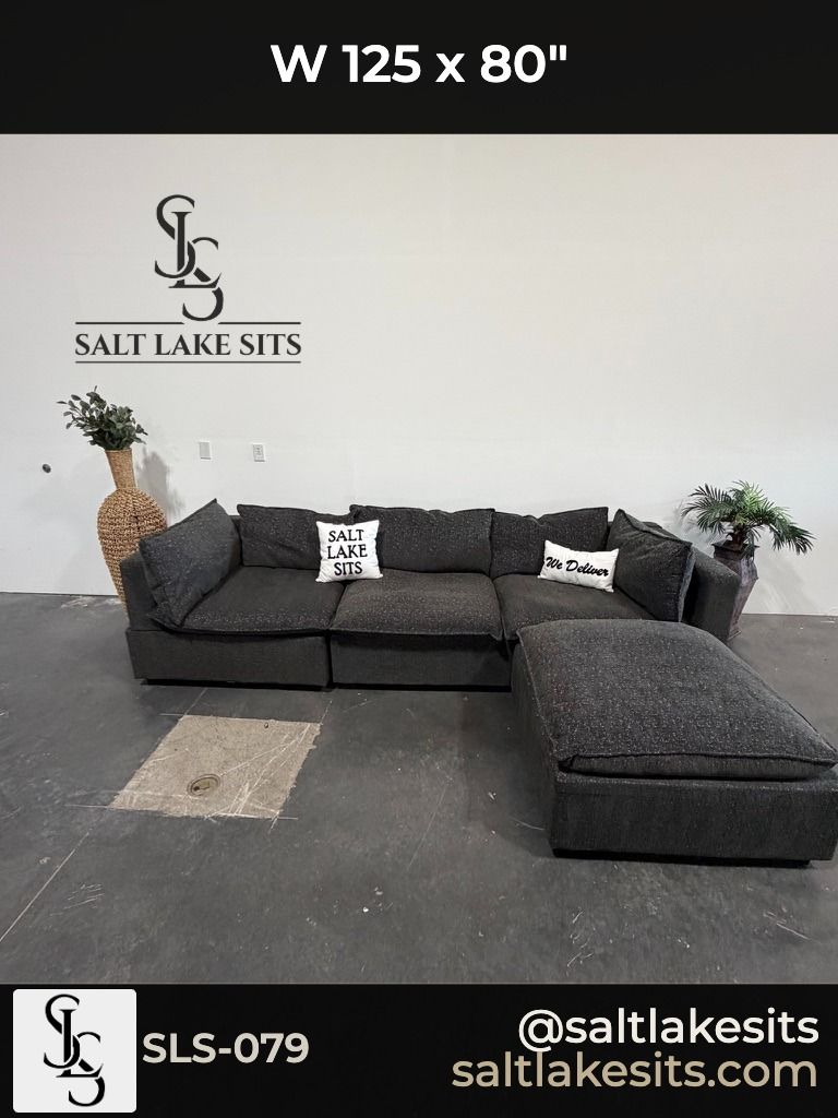 Charcoal Modular Cloud Sectional Sofa Couch