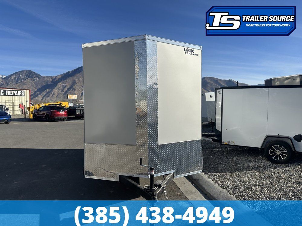 7x14 Look ST DLX Enclosed Cargo Trailer - 7'0" Interior - 7K GVWR .080 PolyCor, 16" Cross Member Upgrade, Alloy Wheels, D-Rings,