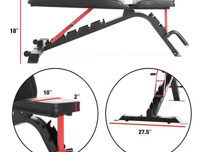 Adjustable Weight Bench with Detachable Dumbbell Set - Full Body Workout Home Gym Equipment