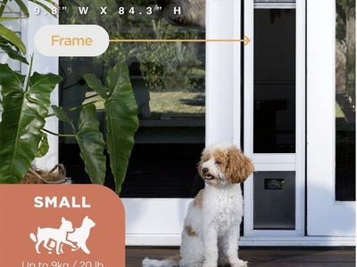 Pet patio door screen, small