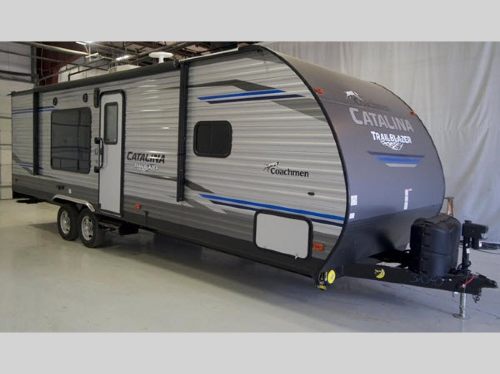 2019 Coachmen RV Catalina Trail Blazer 26TH Toy Hauler Travel Trailer Front Bedroom|Walk-Thru Bath