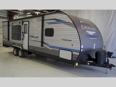 2019 Coachmen RV Catalina Trail Blazer 26TH Toy Hauler Travel Trailer Front Bedroom|Walk-Thru Bath