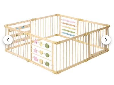 NEW ZETY WOODEN FODABLE PLAY PEN
