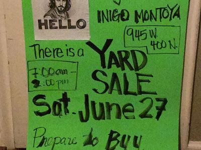 Yard Sale - Sat. June 27 - Prepare to Buy!
