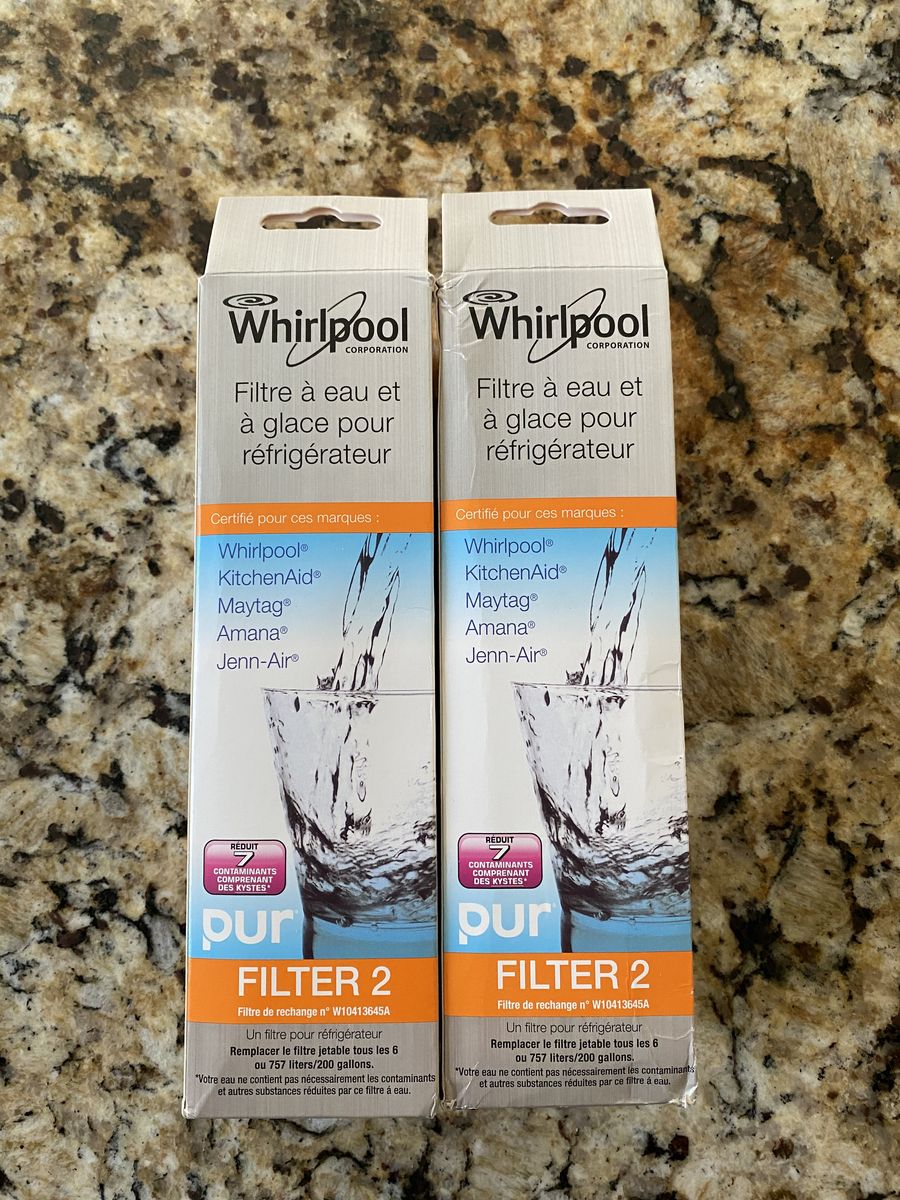 Brand new Whirlpool Ice and Water Refrigerator Filter 2. Model W10413645A.