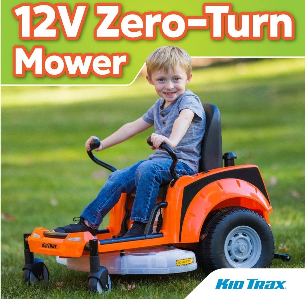 Zero-turn 12V kids ride on battery Powered Mower