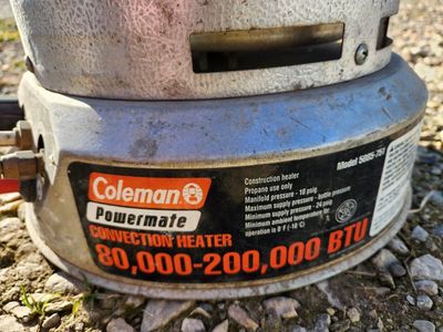 Coleman Powermate Convection Propane Heater 80,000-200,000 BTU (Model 5085-751)