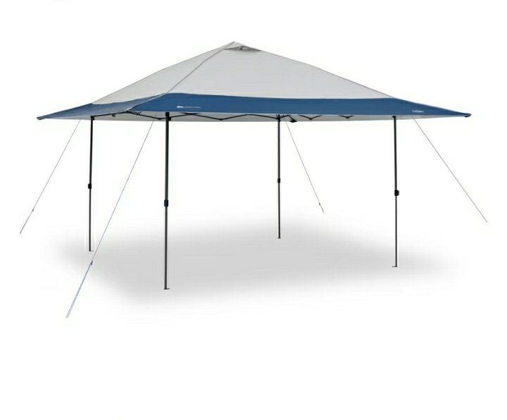 Ozark Trail 14 ft x 14 ft Instant Lighted Canopy, Blue and Gray