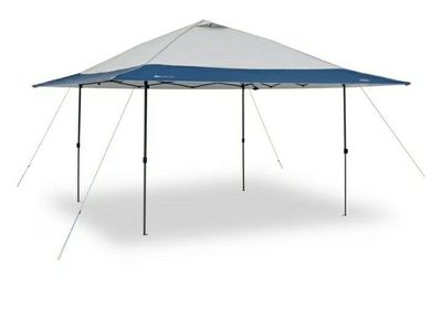 Ozark Trail 14 ft x 14 ft Instant Lighted Canopy, Blue and Gray