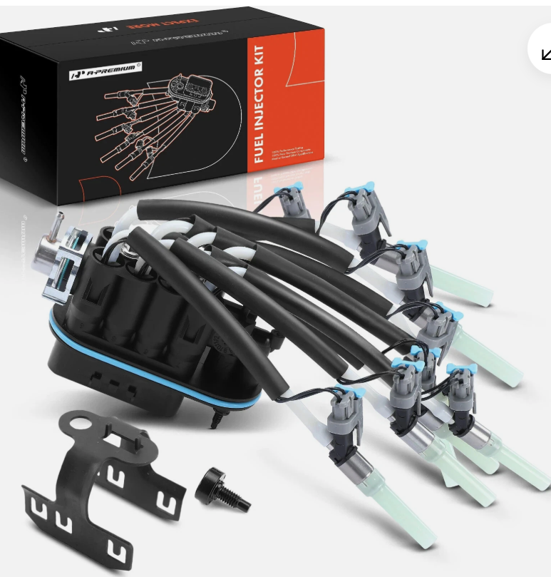 4 NEW Part#FIK50400-C 8 Cylinder Spider Vortec Fuel Injector For 96-02 Chevy GM V8 5.0L 5.7L