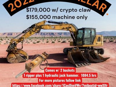 2022 Caterpillar Excavator with Attachments, 1084.5 Hours