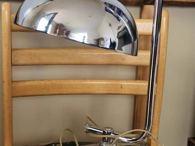 Vintage Art Deco Chrome Jeweler's Desk Lamp Apollo Electric Co.