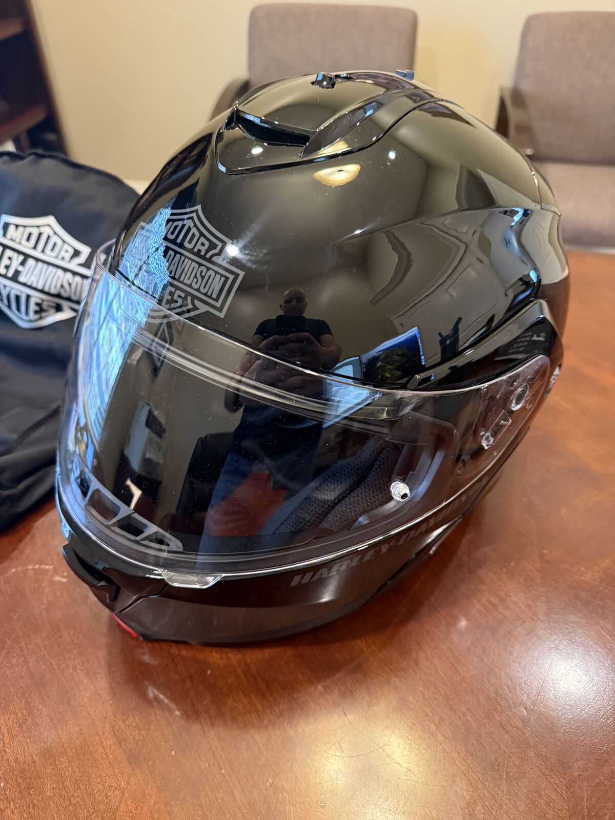 Harley-Davidson Full-Face Helmet – Like New (Size Large) – w/ Headset