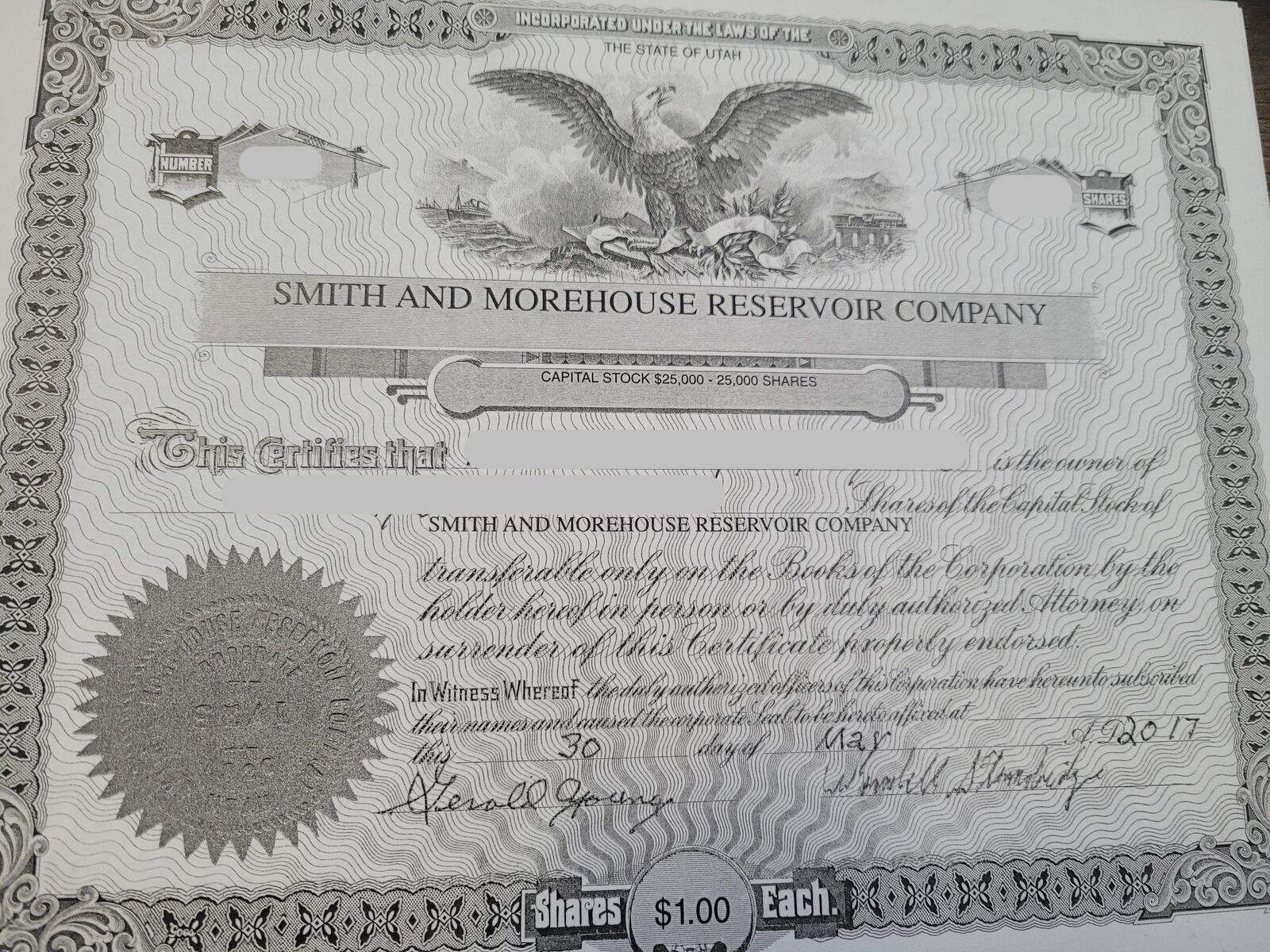 Wanted - Smith and Morehouse Irrigation Water