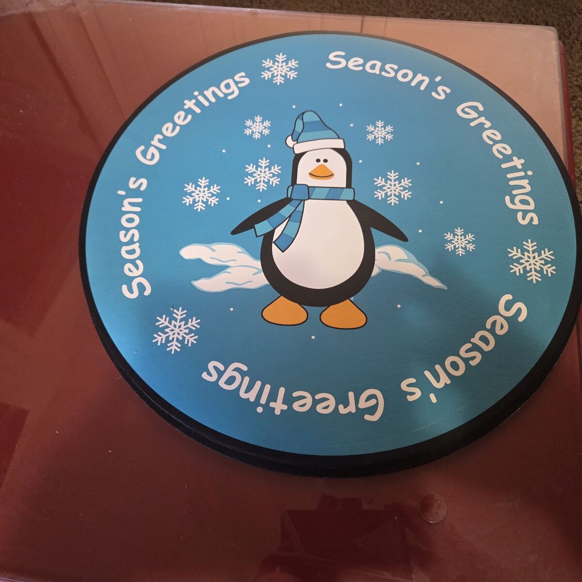 Seasons Greetings  penguin placemats