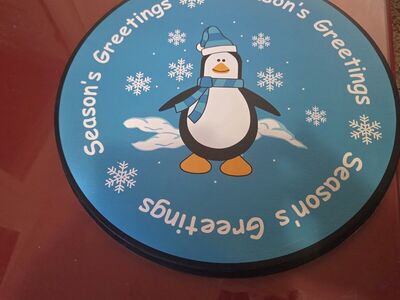 Seasons Greetings penguin placemats