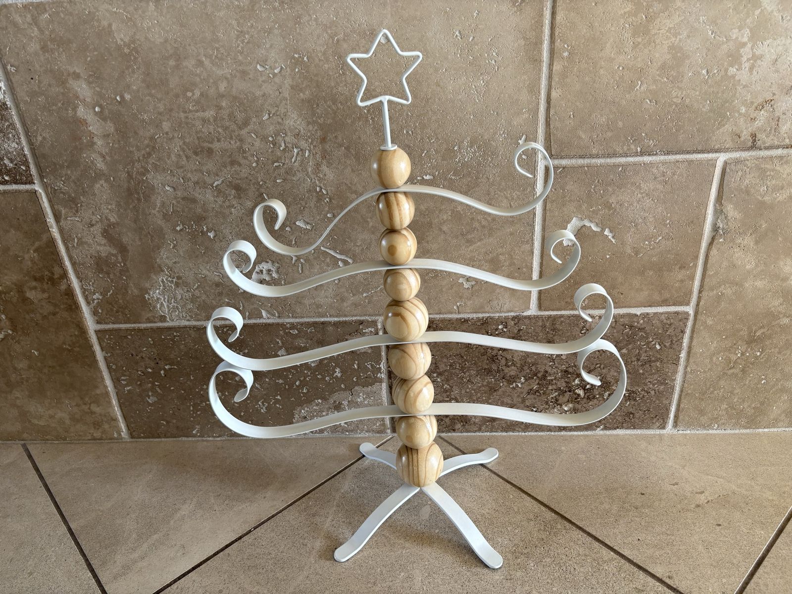 Ikea Vinterfint Metal Wood Bead Christmas Tree
