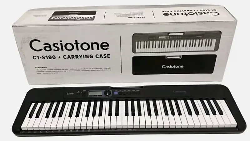 Brand new Casio_CT-S190 61-key Portable Keyboard/piano Bundle.