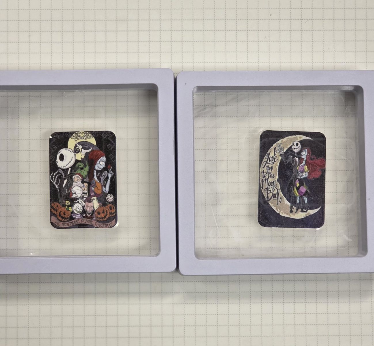 (2) The Nightmare Before Christmas .999 Silver Rectangular Coins