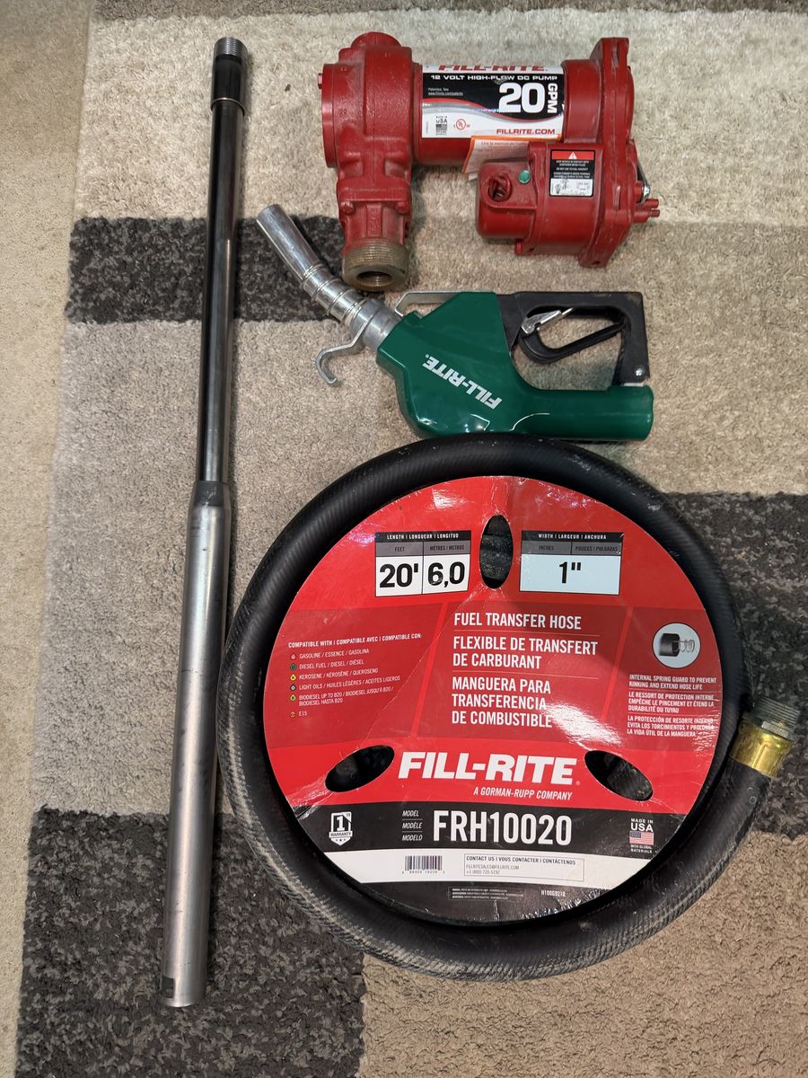 Fillrite 20 GPM transfer pump hose & handle lift tube