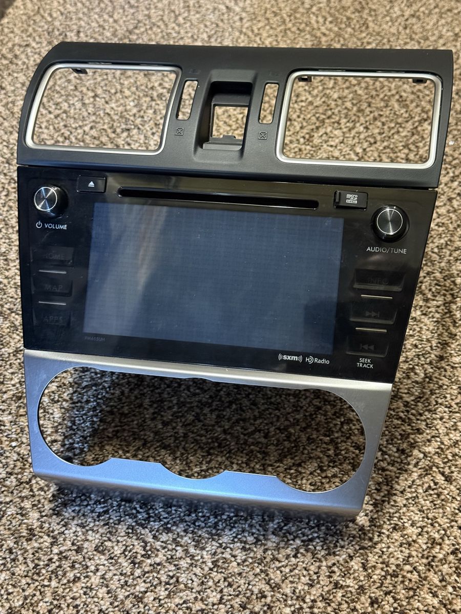 Subaru Factory OEM Radio Head Unit with Dashboard Trim Bezel Used