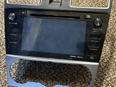 Subaru Factory OEM Radio Head Unit with Dashboard Trim Bezel Used