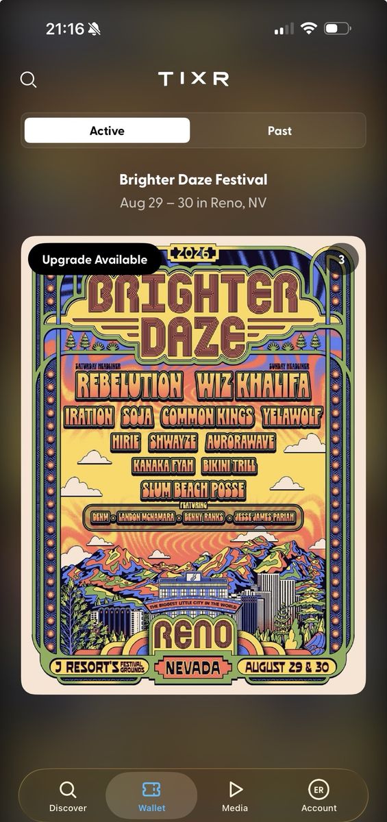 3 Brighter Daze Festival Tickets - Aug 29-30 Reno NV
