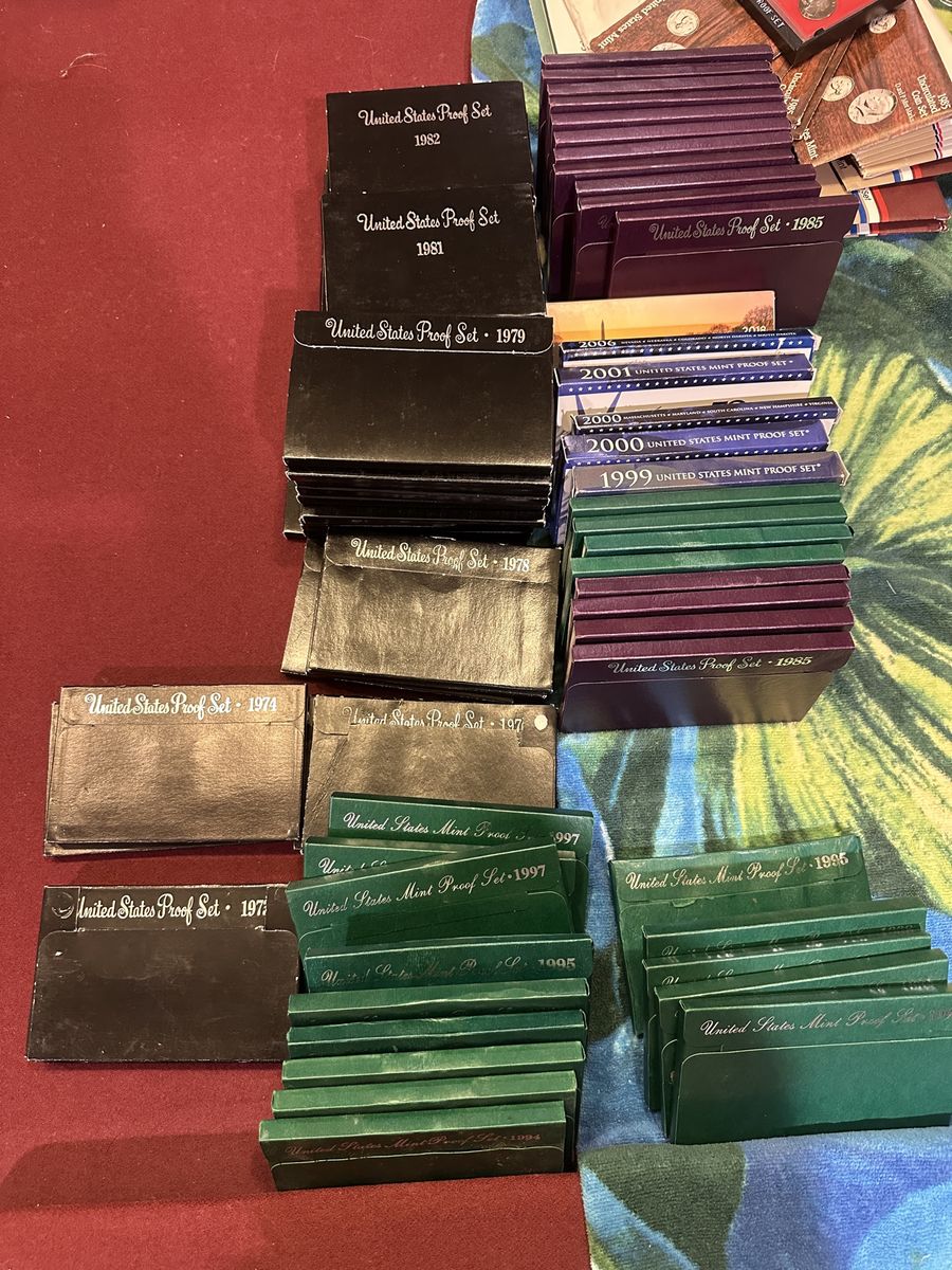 Assorted United States Mint Proof Sets Various Years 1973-2018