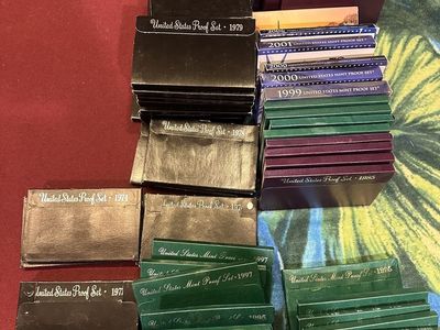 Assorted United States Mint Proof Sets Various Years 1973-2018
