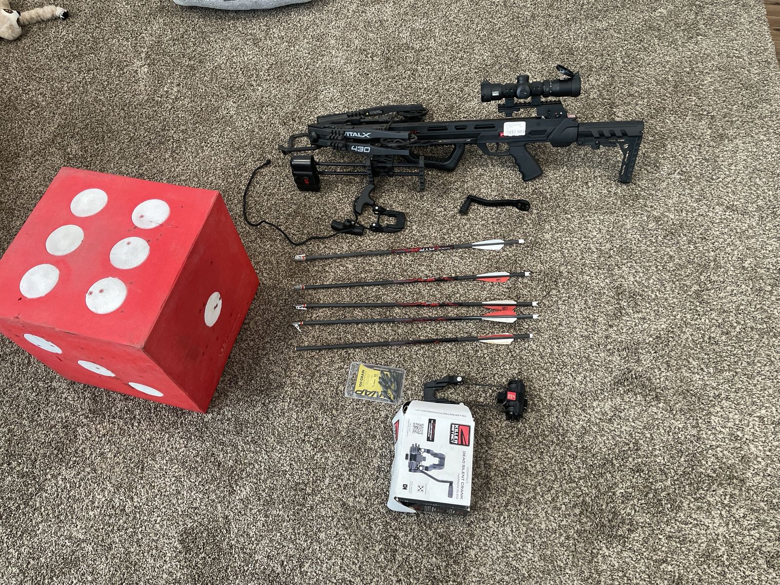 Killer Instinct Vital X 430 Crossbow Package with Scope, Arrows, Crank & Target