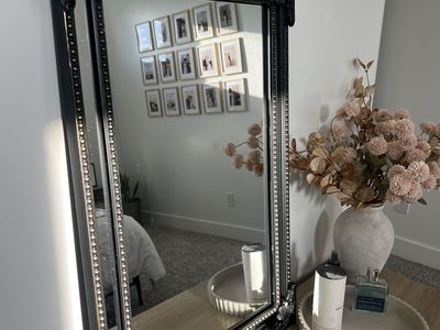 Antique Vintage Style Black Mirror