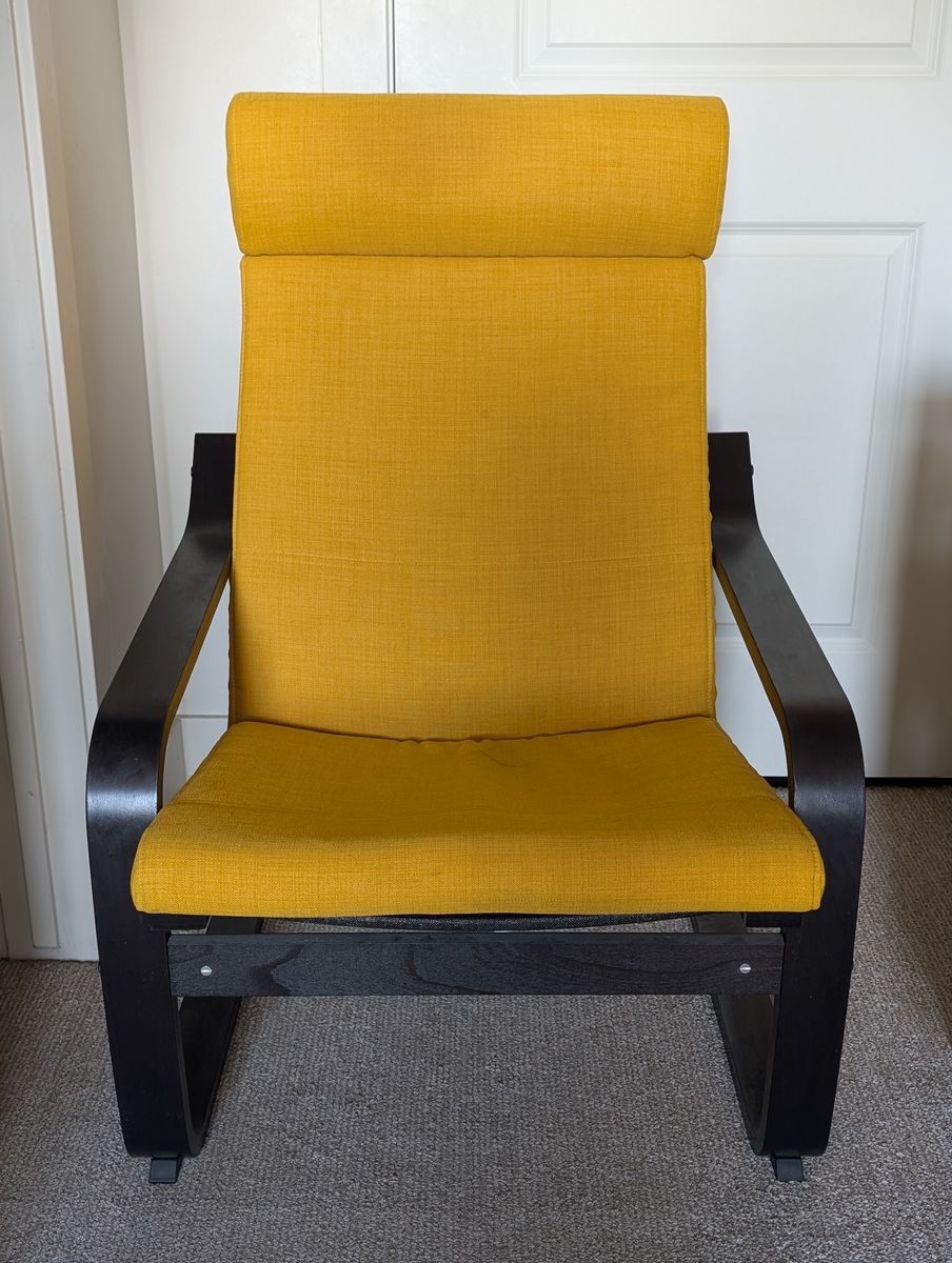 IKEA POANG Armchair Black/Yellow