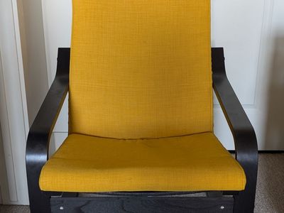 IKEA POANG Armchair Black/Yellow