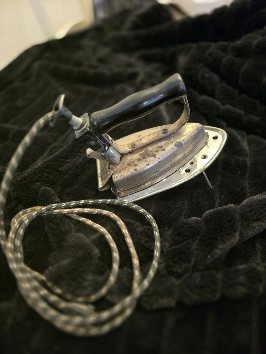 Antique HotPoint Electric Iron with Stand