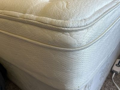 Used White Pillow Top Mattress and Box Spring Set