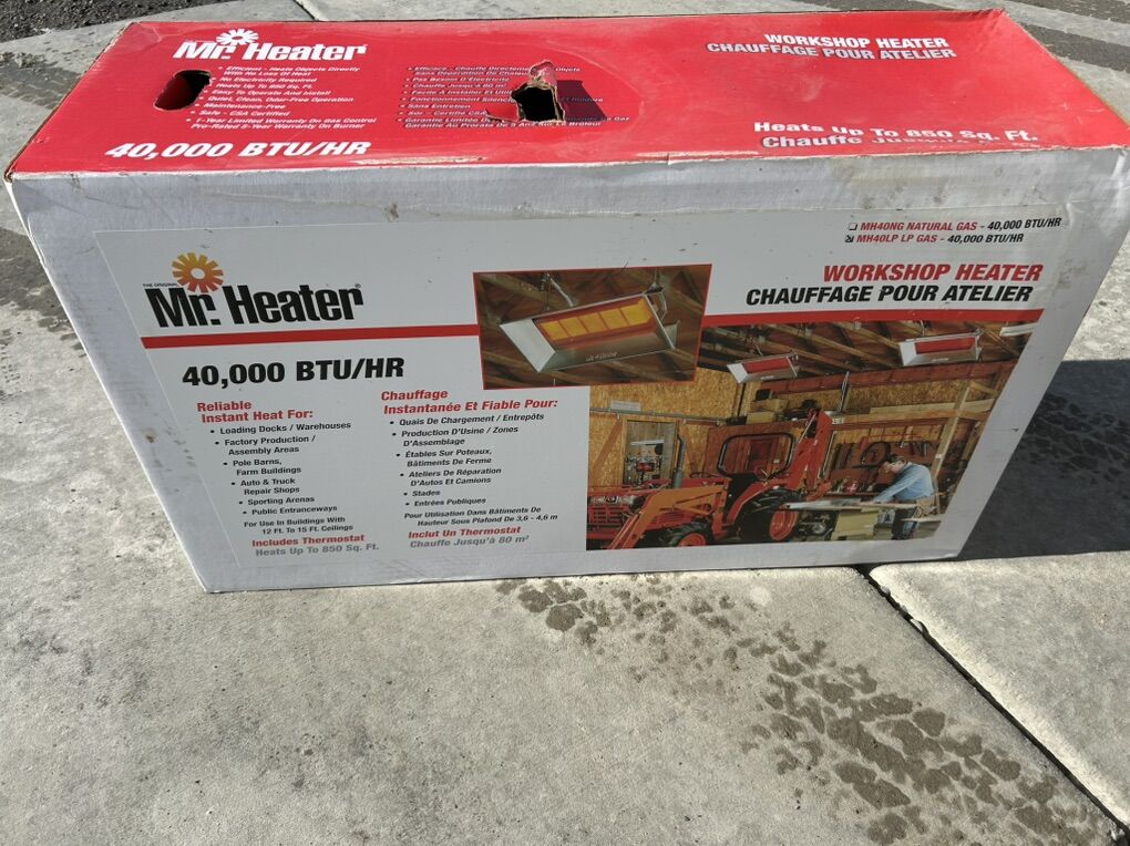 Mr Heater workshop heater