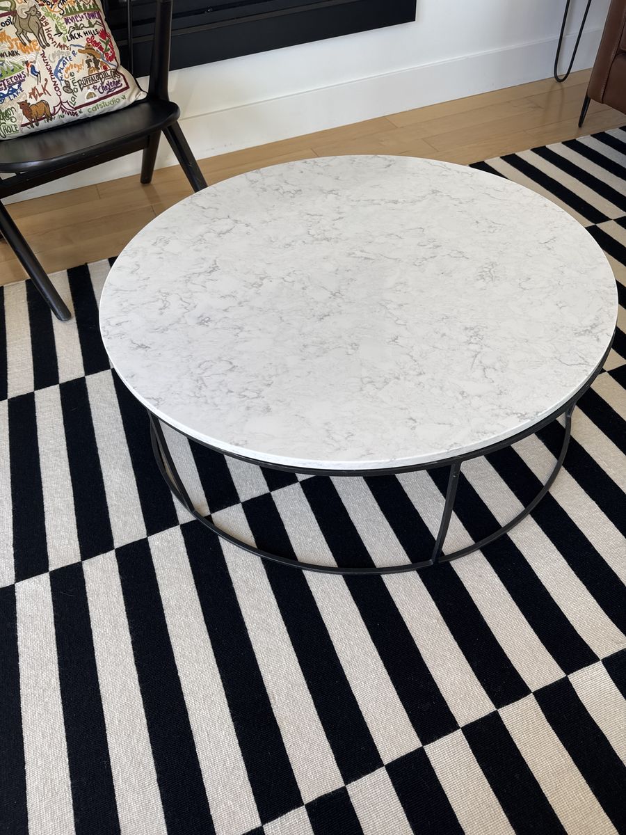 36" Room and Board Parsons Round Coffee Table