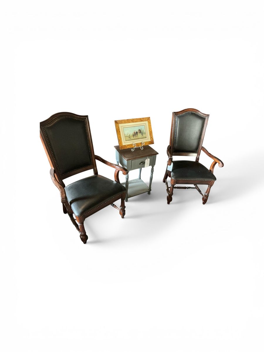 Black Wood Chair Set
