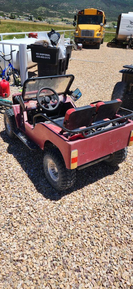 Red Mini Jeep Go-Kart - Fun Off-Road Ride