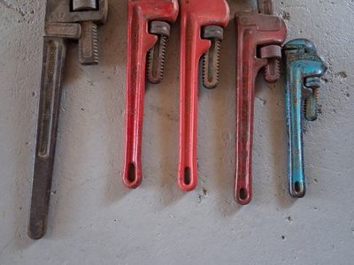 Pipe Wrenches - Lot of 5, Various Sizes, Ridgid & Oswego, for Plumbing/Industrial Work price is for all