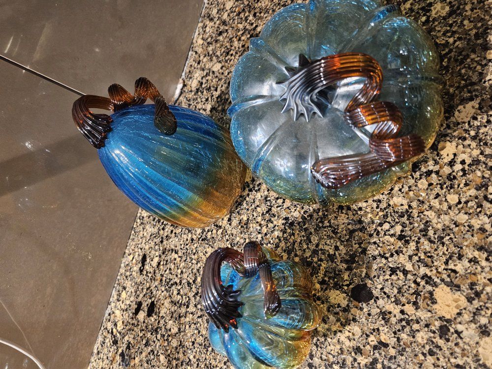 Fine Cristal Glass Pumpkins