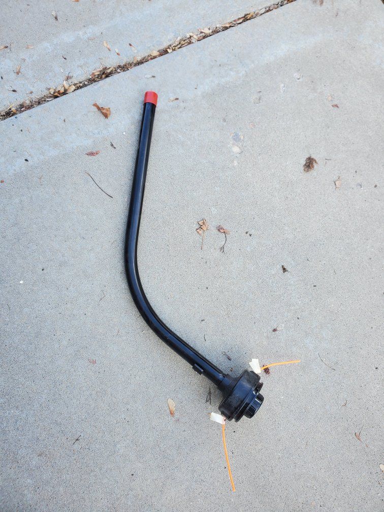 Trimmer Attachment with Curved Shaft and String Head. for Troy bilt 