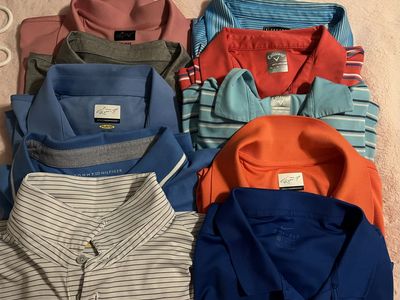 Lot of 10 Men's Golf Polos - Nike, Callaway, Greg Norman, Tommy Hilfiger XL/XXL